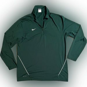 Nike Green 1/4 Zip Dri-Fit